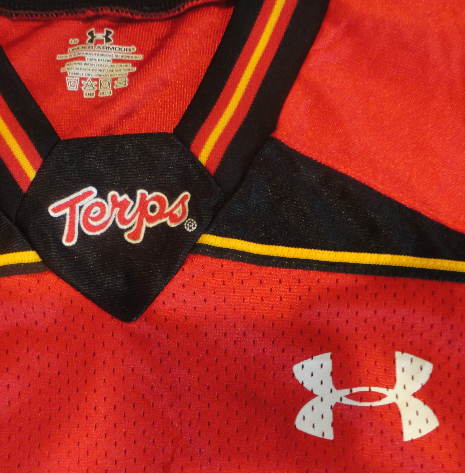 Maryland Terrapins Terps Red Under Armour Football Jersey #10 Mens Large UA NWT gallery