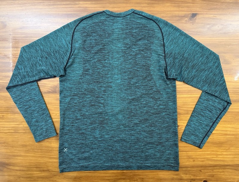 Lululemon Performance Training Shirt Men's Large Green/Teal & Black Heather gallery