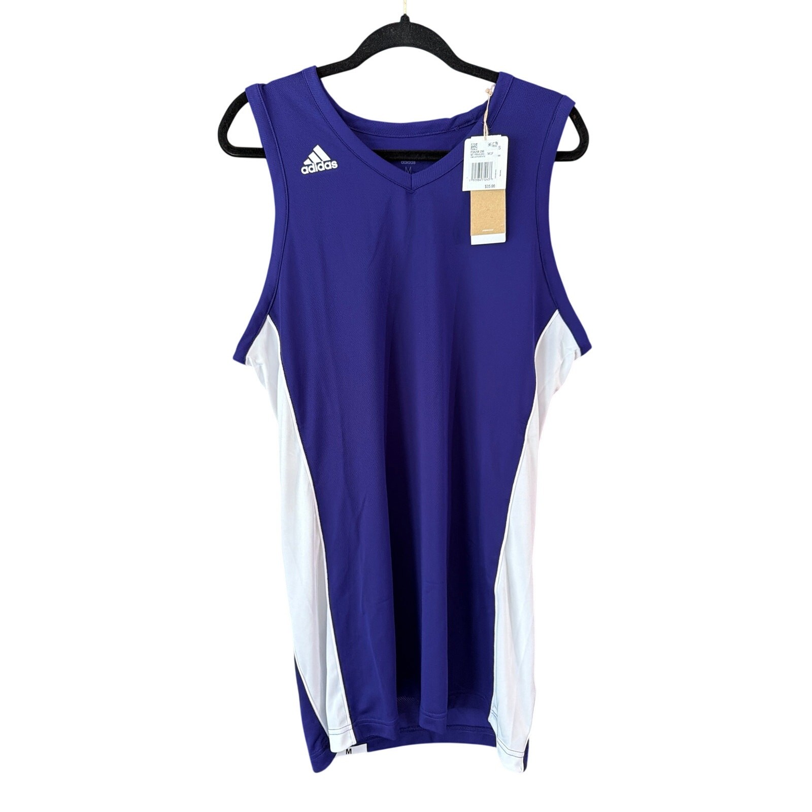 Adidas Men's N3XT Prime Basketball Jersey Purple & White Size Medium M New gallery