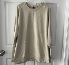 Lululemon Engineered Warmth Long Sleeve Crew Bone Merino Wool Blend Size XXL