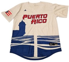 Blank Adidas 2023 World Baseball Classic Puerto Rico Stitched White Jersey