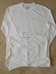 (2) NWOT Calvin Klein Men Light Weight Swimwear Long Sleeve 40+ UPF Active Tops
