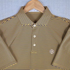 HOLDERNESS BOURNE x SKOKIE CC IL Mens Medium Polo Shirt Performance Yellow Purpl