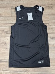 Nike Mens Dri-FIT Basketball Jersey Practice Tank Plain Black White – Size Small