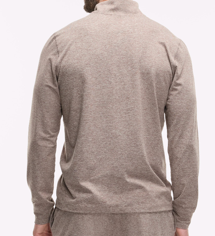 Peloton Dreamblend Snap Placket Pullover Loungewear Taupe Grey Men's Size Medium gallery