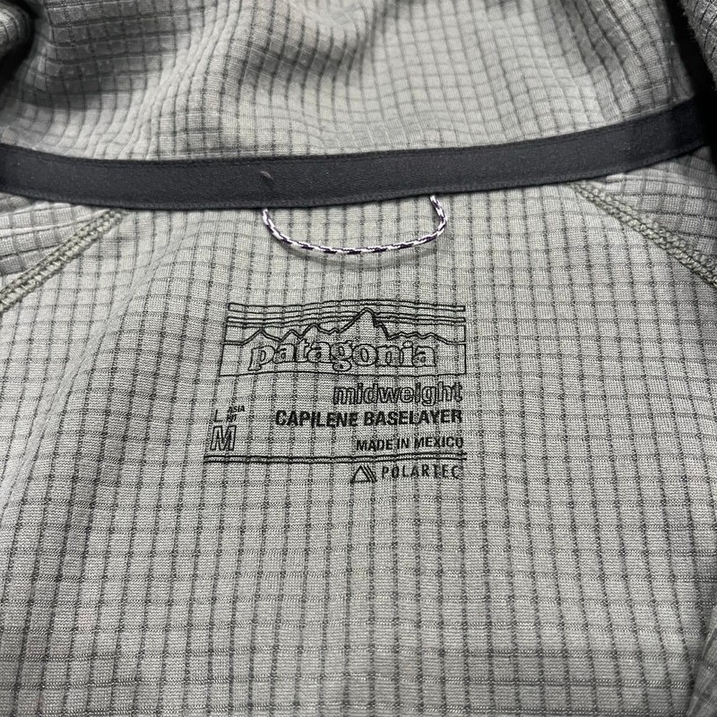 Patagonia Capilene Midweight Zip Neck Baselayer Pullover M Gray Outdoor Hike gallery