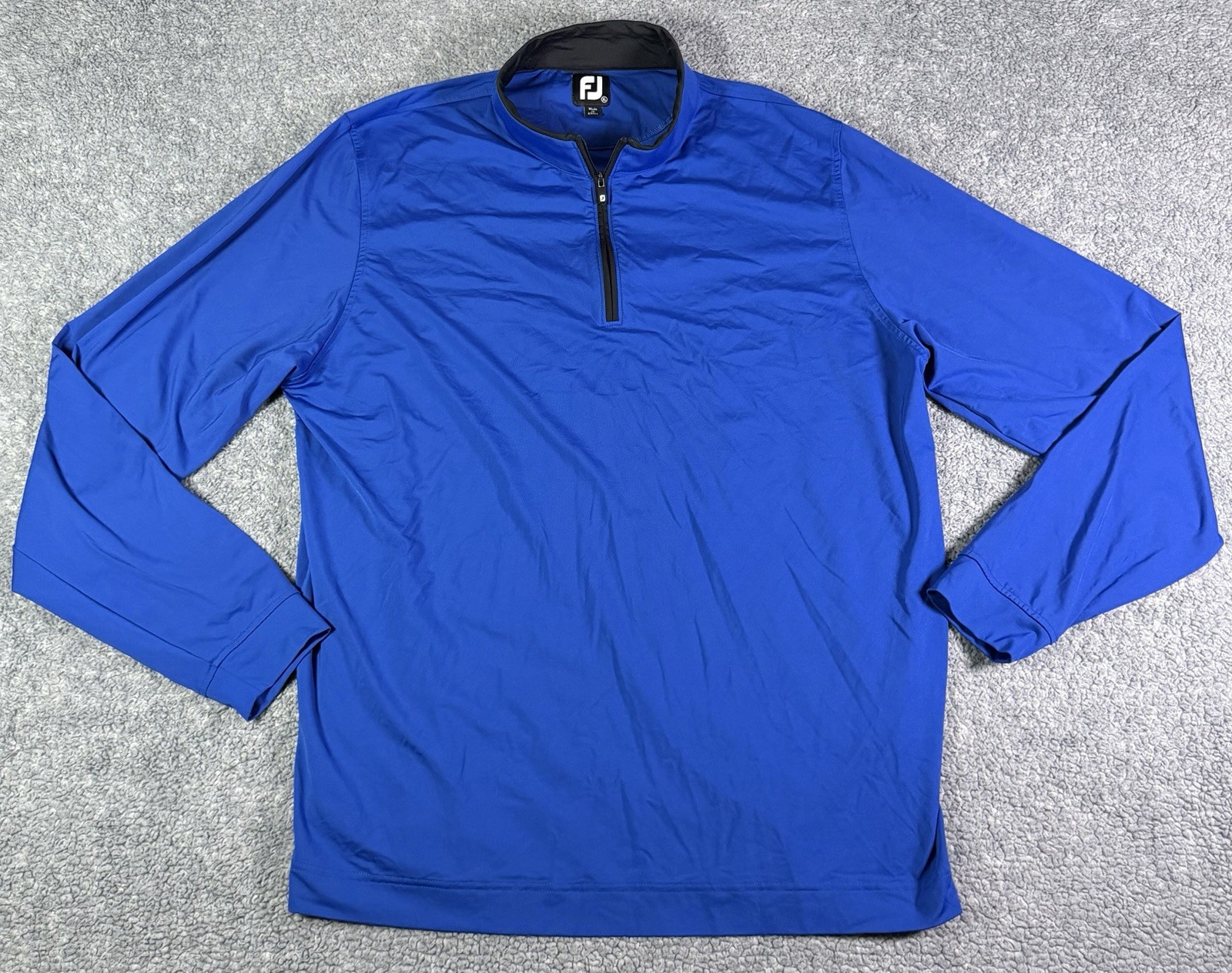 Footjoy Performance 1/4 Zip Pullover Mens XL Blue Full Zip Stretch Athletic Golf gallery