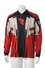 Thor Phase Motocross Racing MX Jersey Mens L Red Black FMX Motorcycle dirt Bike