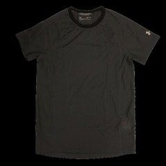 Under Armour Mens Black T-Shirt Hex Delta Run Short Sleeve Stealth Gray SM NEW