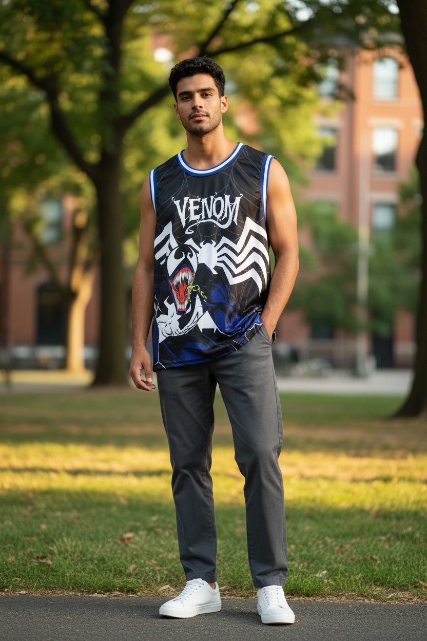 Marvel Venom Basketball Jersey 5XL 5XG Black Lethal Protector Mad Engine Spider gallery