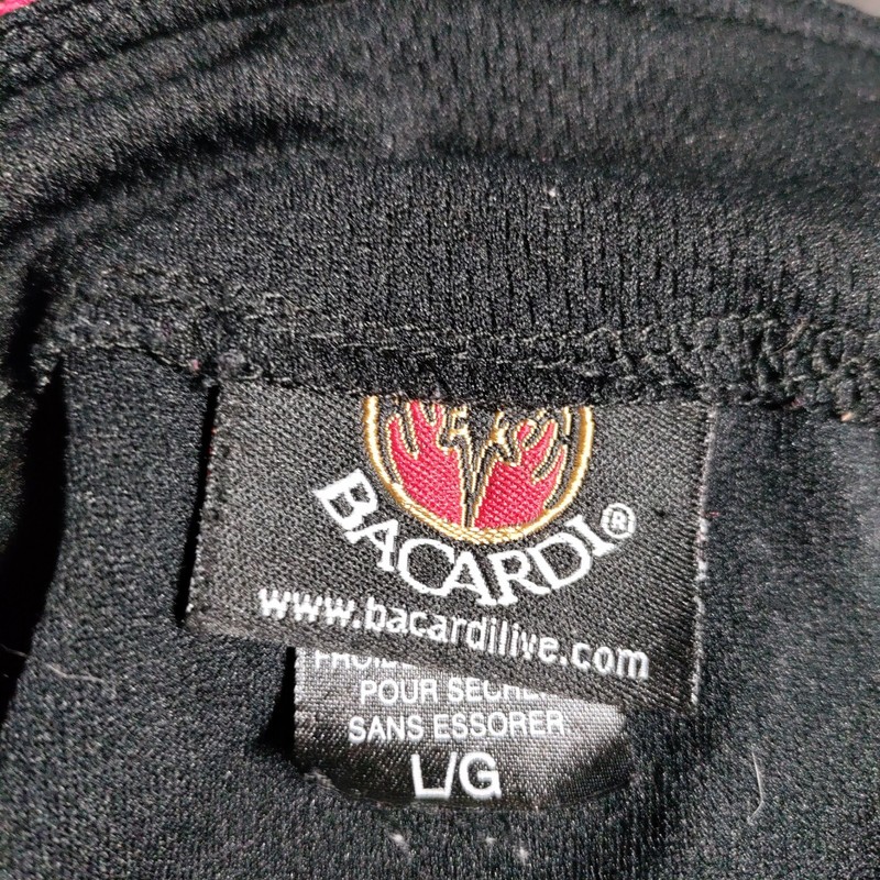 Bacardi Mens Black Large Embroidered Half Sleeve Baseball Jersey Size L gallery