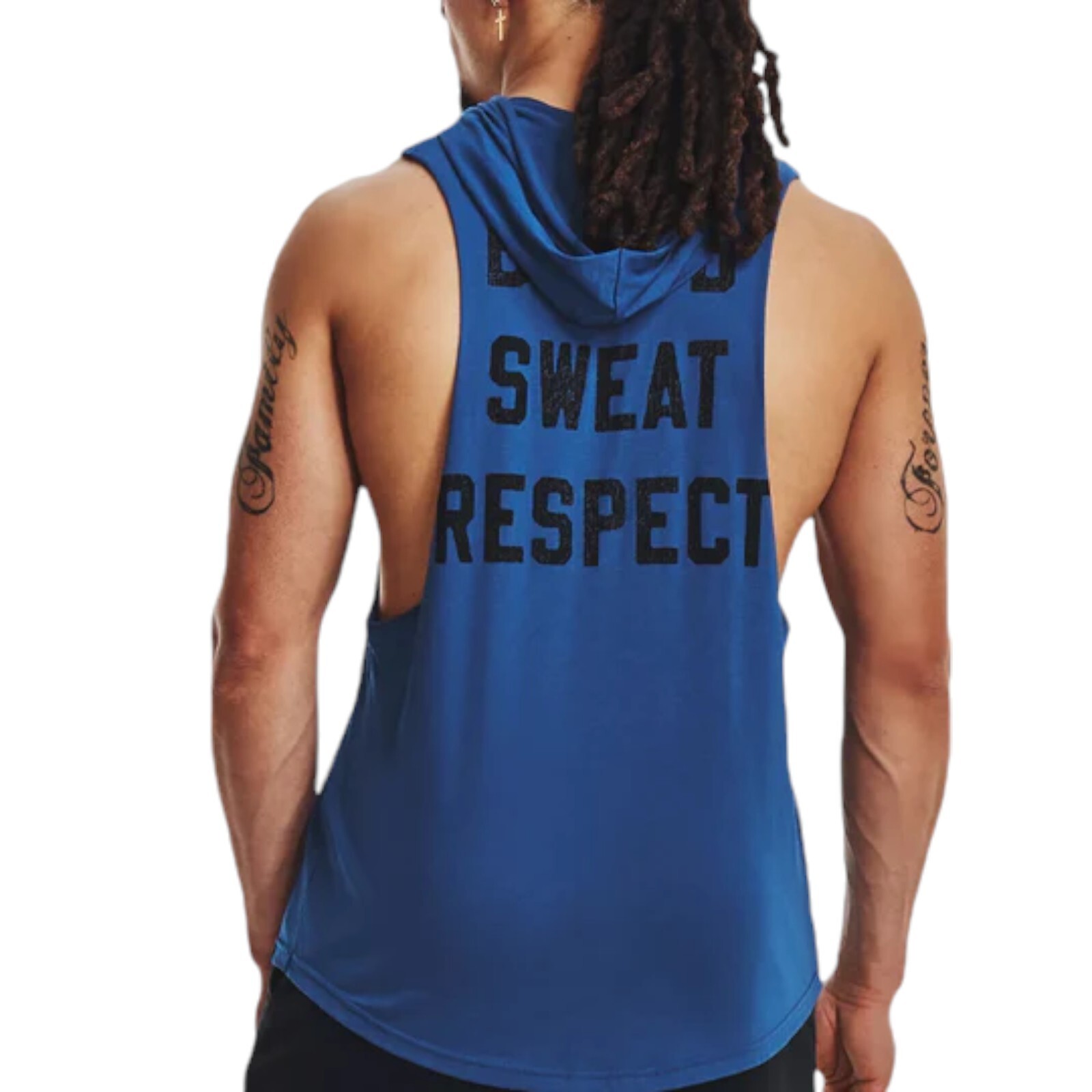 Under Armour Project Rock BSR Bull Sleeveless Hoodie Men's Size Small Blue gallery