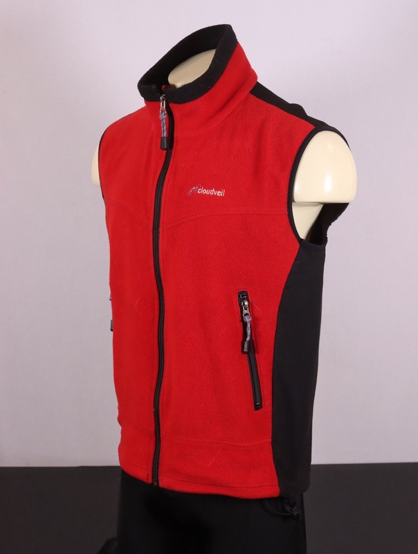 CLOUDVEIL Men’s Medium Wind Resistant Fleece Outdoors Vest -Red/Black MiUSA gallery