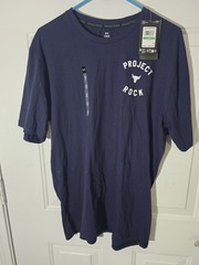 Under Armour Men’s Project Rock 7 Short Sleeve T Shirt Midnight Navy NWT
