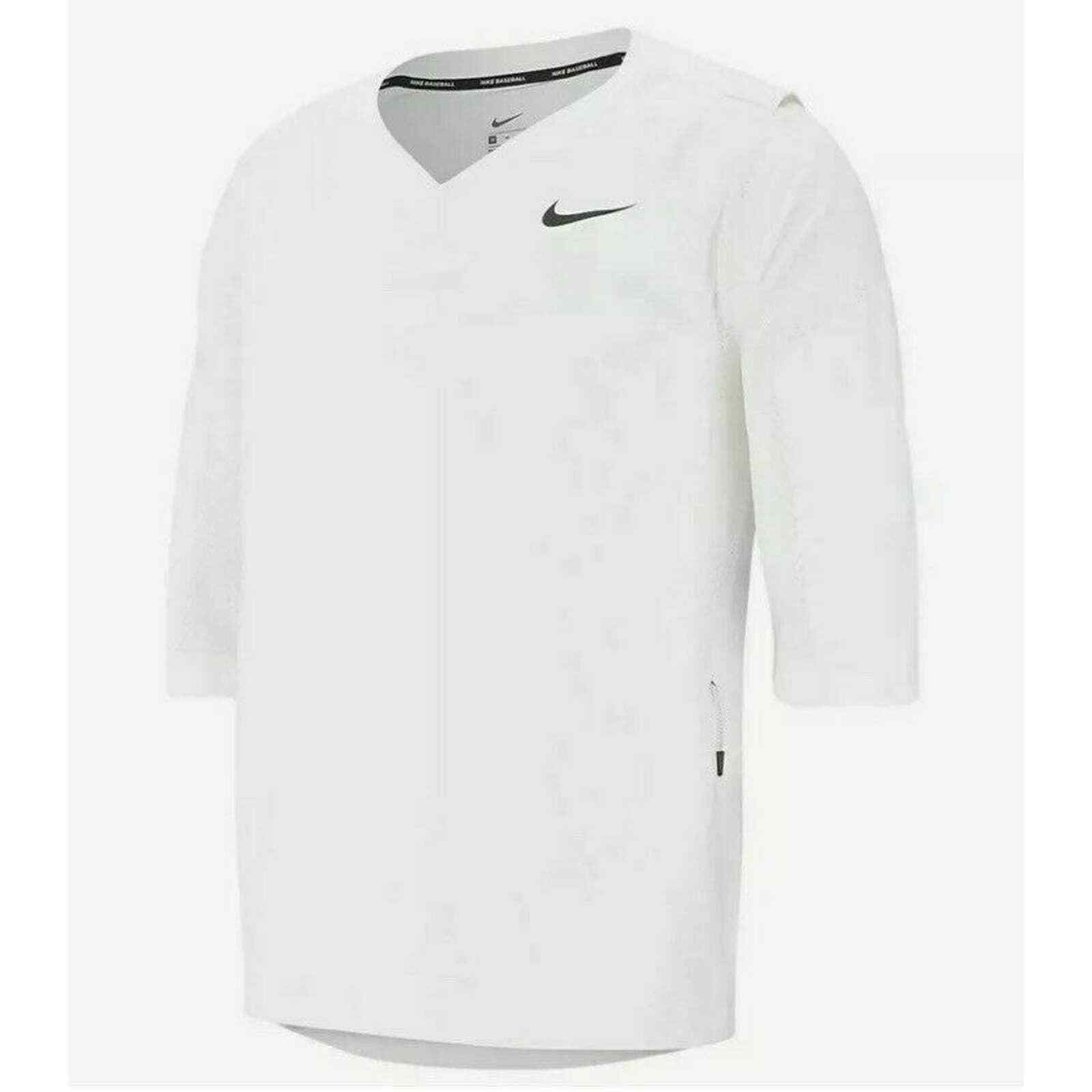 Nike Mens Baseball Jacket 3/4 Hot Jacket Pullover 3/4 Sleeve V-Neck Sm gallery
