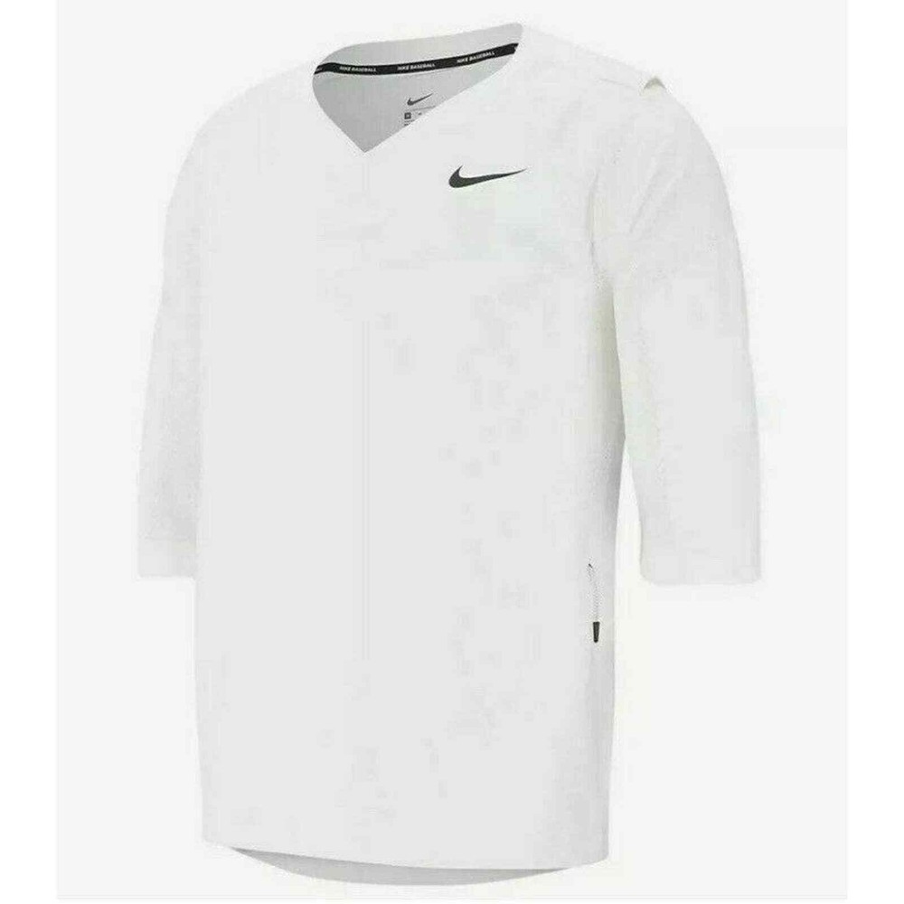 Nike Mens Baseball Jacket 3/4 Hot Jacket Pullover 3/4 Sleeve V-Neck Sm
