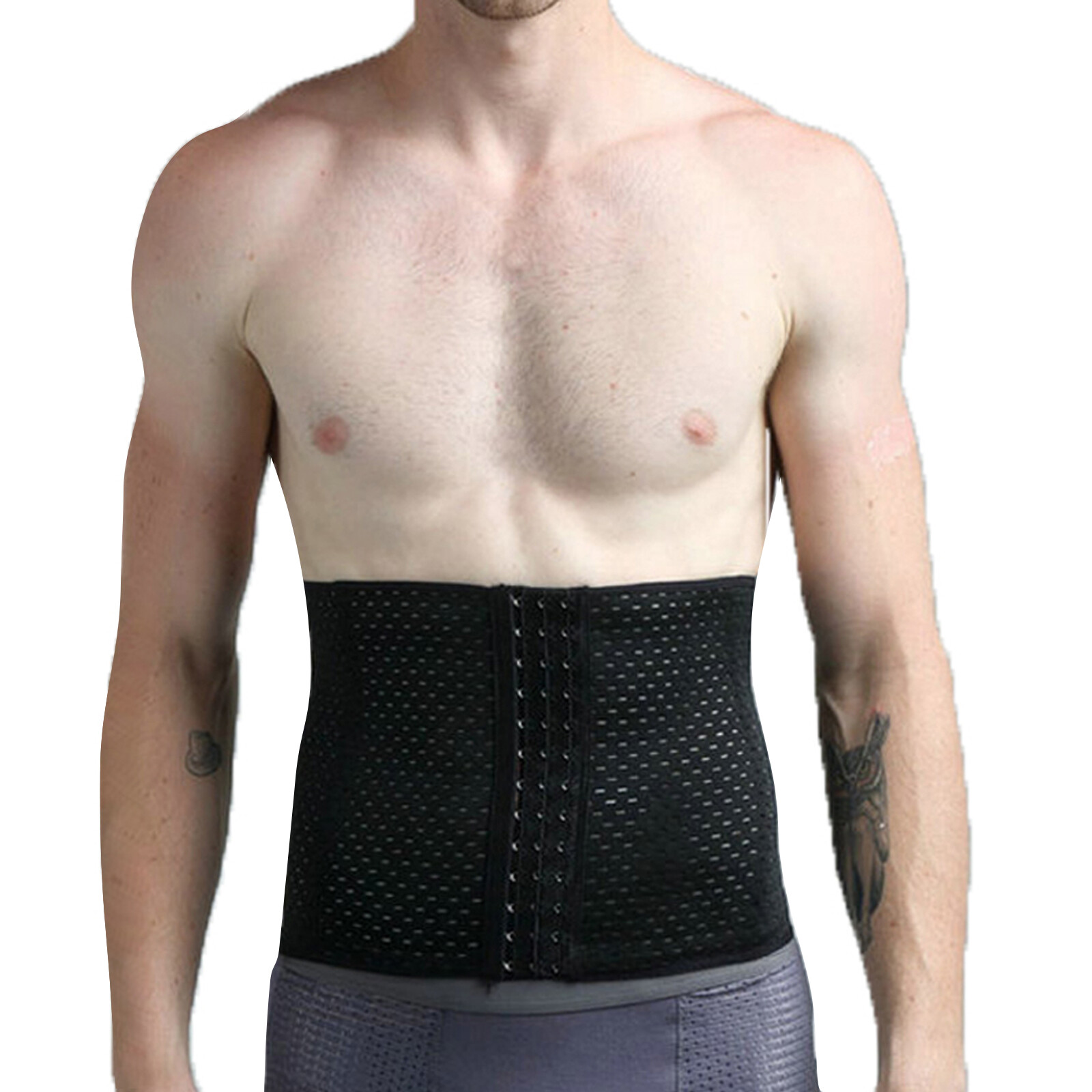 Men Waist Trainer Body Shaper Training Sweat Belt Tummy Control Cincher Girdle gallery