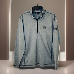 The North Face Mens Tech Essential 1/4 Zip Fleece Pullover Gray Large / COG