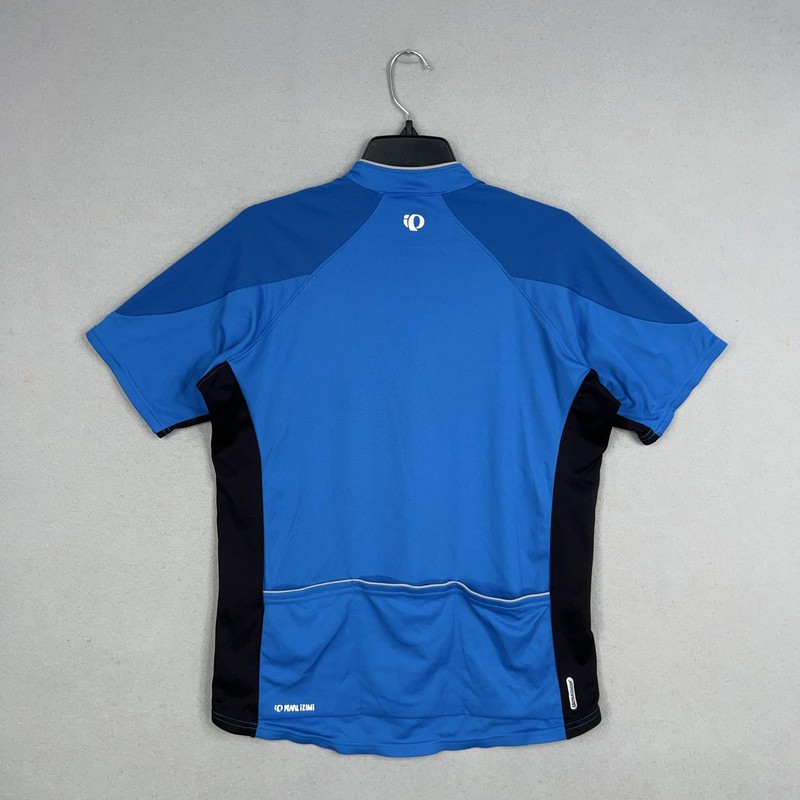 Pearl Izumi Cycling Jersey Mens Large Blue Black Short Sleeve Bike Shirt Pocket gallery