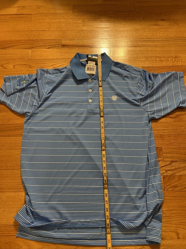 Adidas Climalite Large Golf Polo Meadow Brook Hunt Club Oasis/White NWT $55 gallery