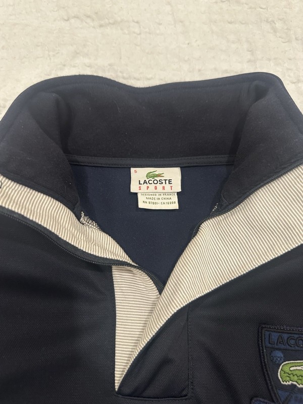 Lactose Sport Size 5 Large Navy 1/4 Zip Pullover Alligator Paris Navy gallery