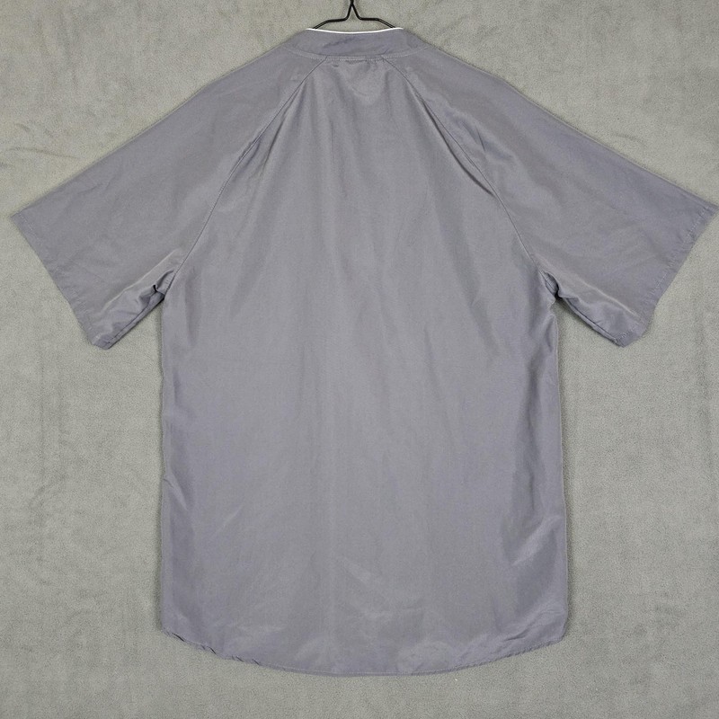 A4 Shirt Mens Small Gray White 1/4 Zip Raglan Athletic Short Sleeve Performance gallery