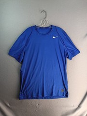 Nike Pro Dri Fit Fitted Mens T Shirt Royal Blue Short Sleeve Training Gym Top XL