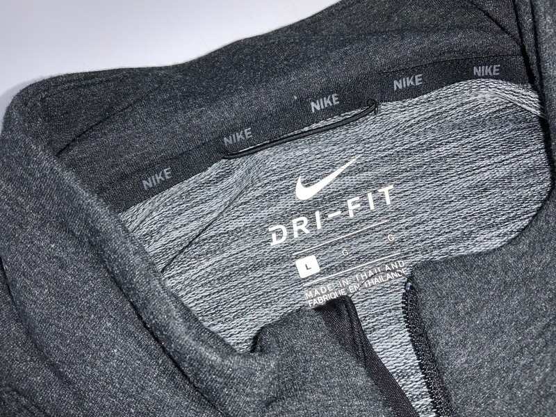 Nike Dri-Fit Running Pullover L Men Gray ¼ Zip Rayon Poly Spandex YGI B2-465 gallery
