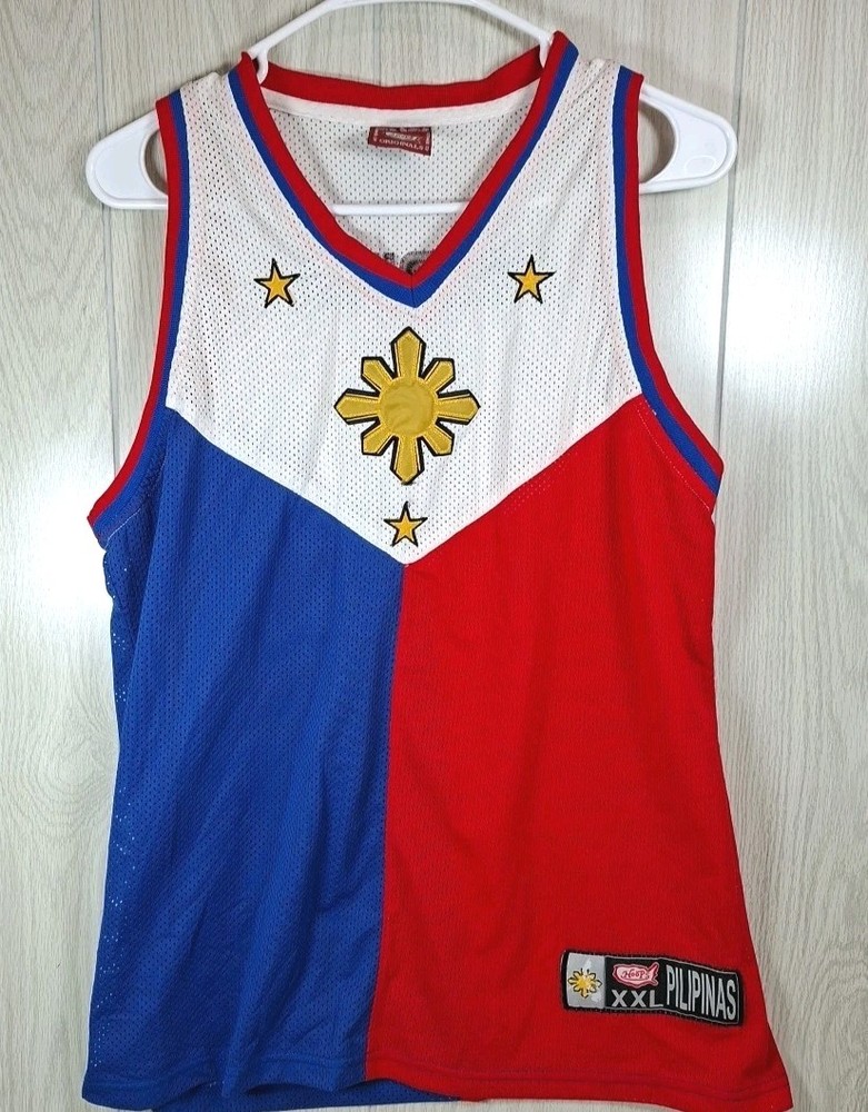 Pilipinas Hoops Basketball Jersey Mens XXL Philipines FLag USA