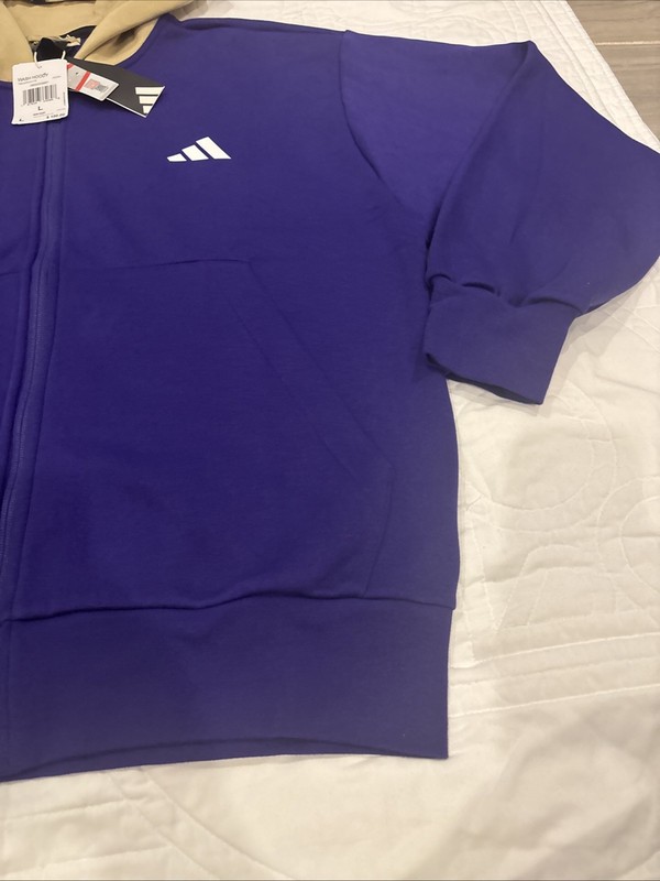 Adidas Washington Huskies Large Zip-up Pullover Purple Game Mode NWT $100 gallery