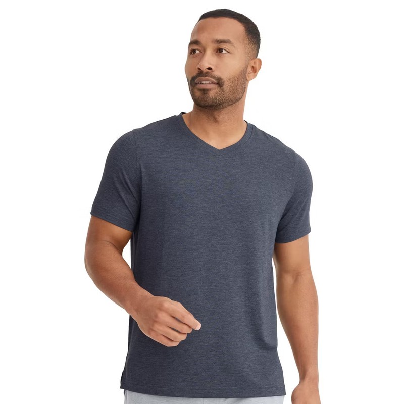 Jockey Men EVERACTIVE V-Neck Tee M Celadon Heather gallery