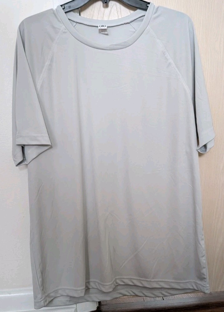 ALO Mens Charcoal Gray Training Performance Short Sleeve Shirt Size Large gallery