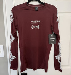 Civil Regime Death Note Compression Shirt Ox Blood Long Sleeve Medium