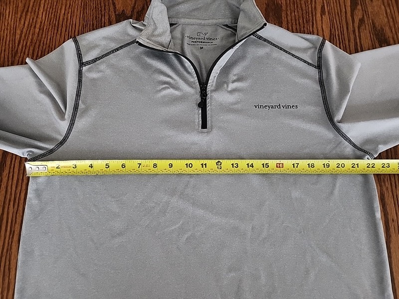 Vineyard Vines Performance Quarter Zip Pullover Men's Medium Gray Golf Active gallery