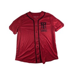 Scarface Al Pacino Mens Size XL Full Button Baseball Jersey Red/Black NWT
