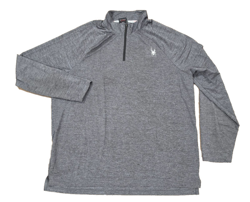 Spyder Men's XXL Gray 1/4 Zip Pullover Performance Active Athletic Shirt. gallery