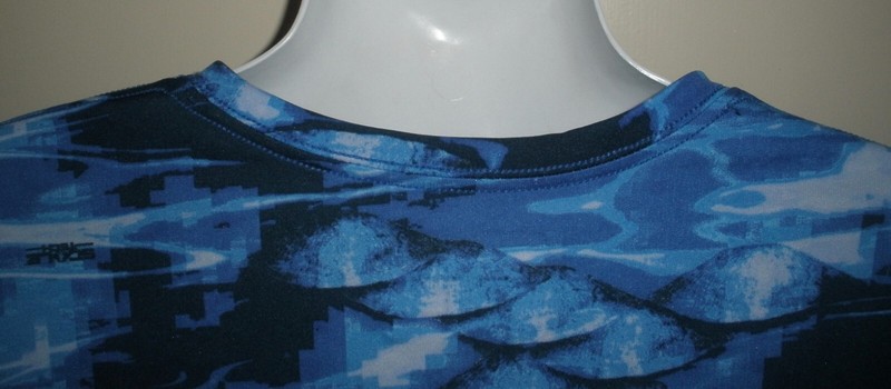 #162 Magellan Men's M LS Shirt Bright Deep Blue Camo Fish Gear Outdoor gallery