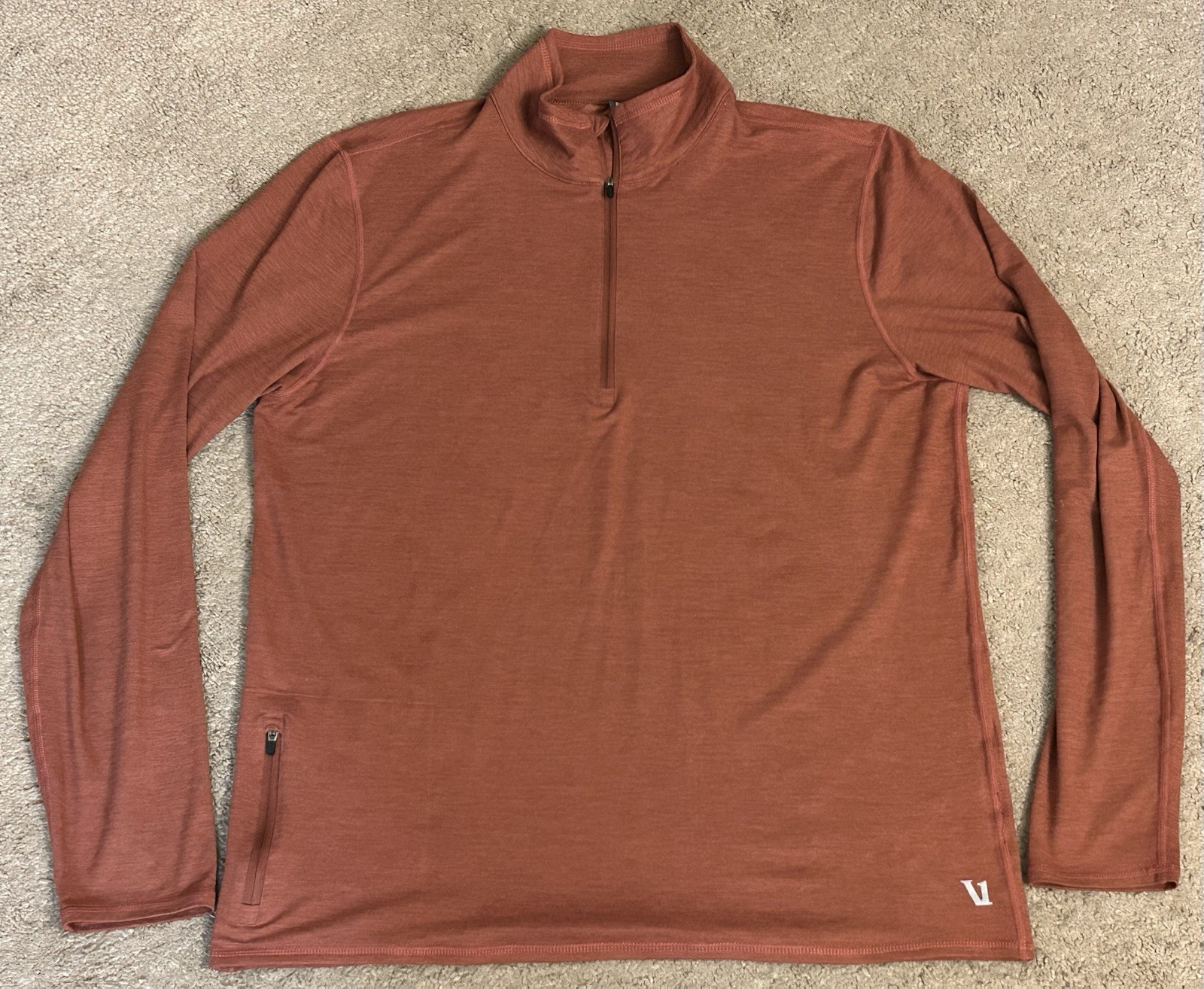 Vuori Men's Ease Performance 1/2 Zip Pullover V221 - Orange/Red - Large gallery