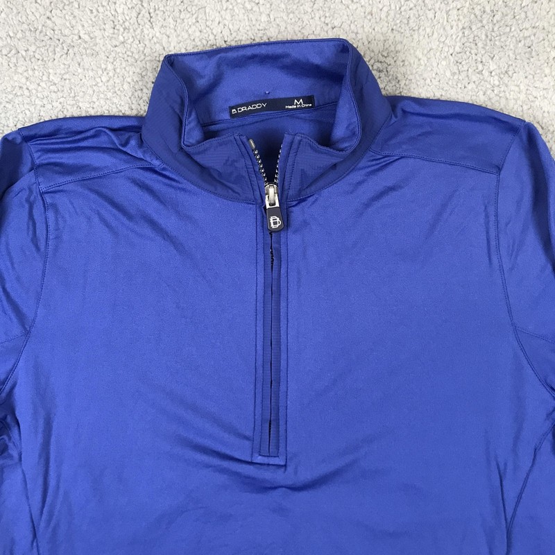 B. Draddy Pullover Mens Size Medium Blue 1/4 Zip Golf Lightweight Nylon Stretch gallery