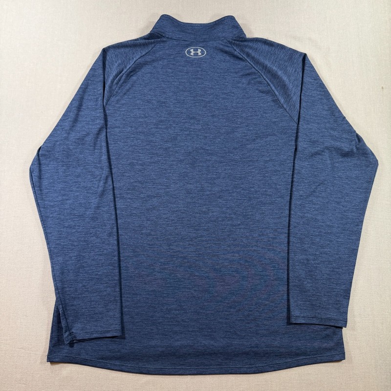 Under Armour UA Tech 2.0 Quarter Zip Pullover Mens 2XL Blue Loose Lightweight gallery
