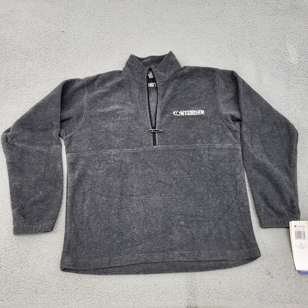 Columbia 1/4 Zip Pullover Mens Medium Fleece Performance Contender Embroidery