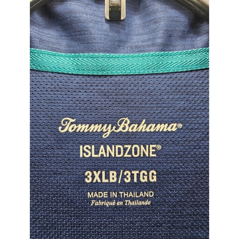 Tommy Bahama Palm Coast IslandZone Half Zip Shirt Mens 3XLB Blue Big & Tall gallery