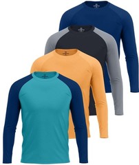 Mens Long Sleeve Rash Guard UPF 50+ UV Sun Protection Swim Beach Gym Wear Shirt