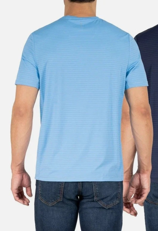 Soybu Men's One-Piece 4-Way Stretch Moisture Wicking Active Tee, Blue, Size XXL gallery