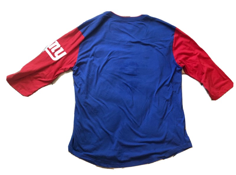 Mitchell & Ness Franchise Player Henley New York Giants Half Button Up Shirt XL gallery