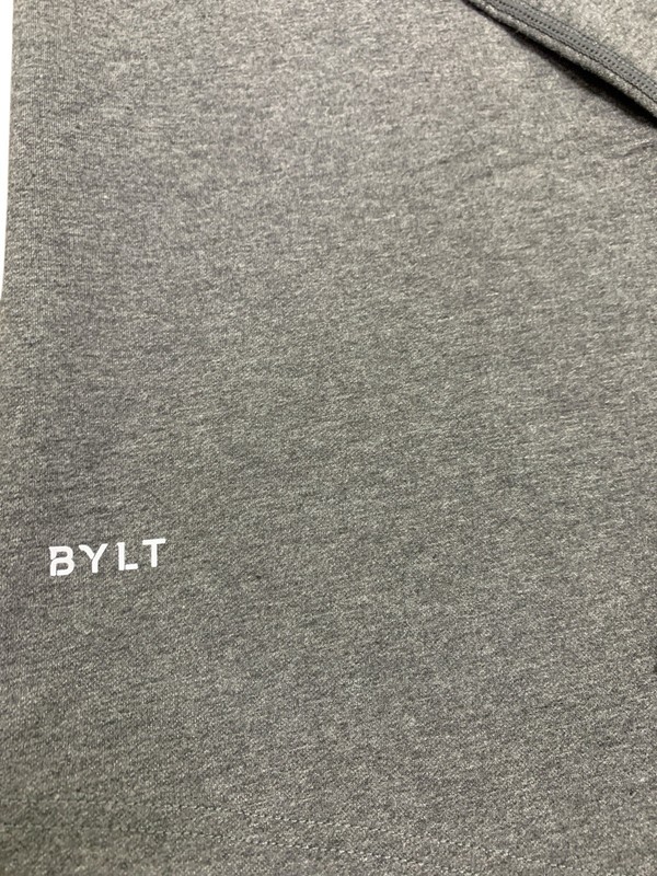 BYLT Drop Cut Lux Performance Stretch Dark Grey Crew Neck Shirt Men's 2XLarge gallery