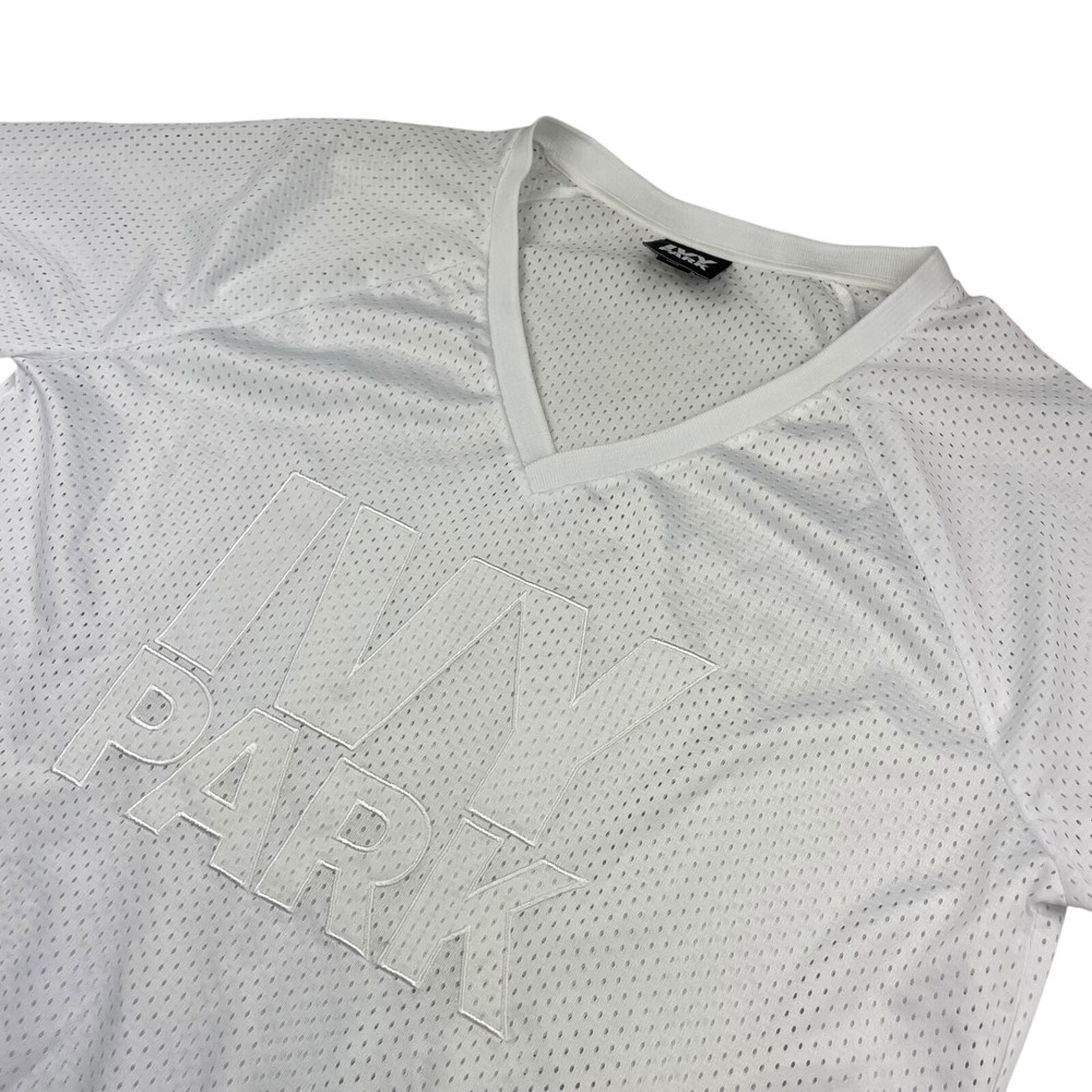 Ivy Park Men’s #04 Embroidered V-Neck Mesh Jersey White • Large