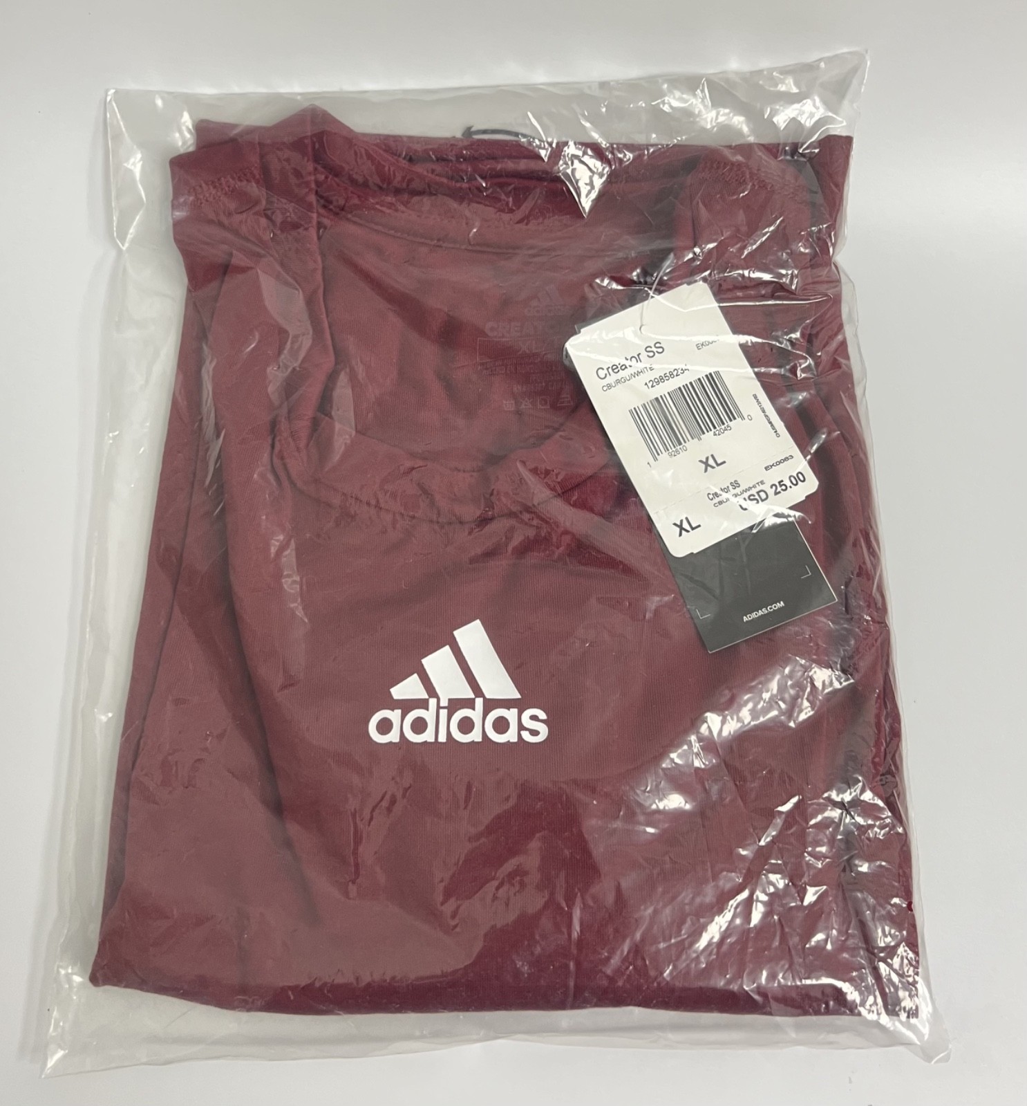 Adidas - Creator - Men's Short Sleeve T-Shirt - Burgundy - X-Large - EK0083 gallery