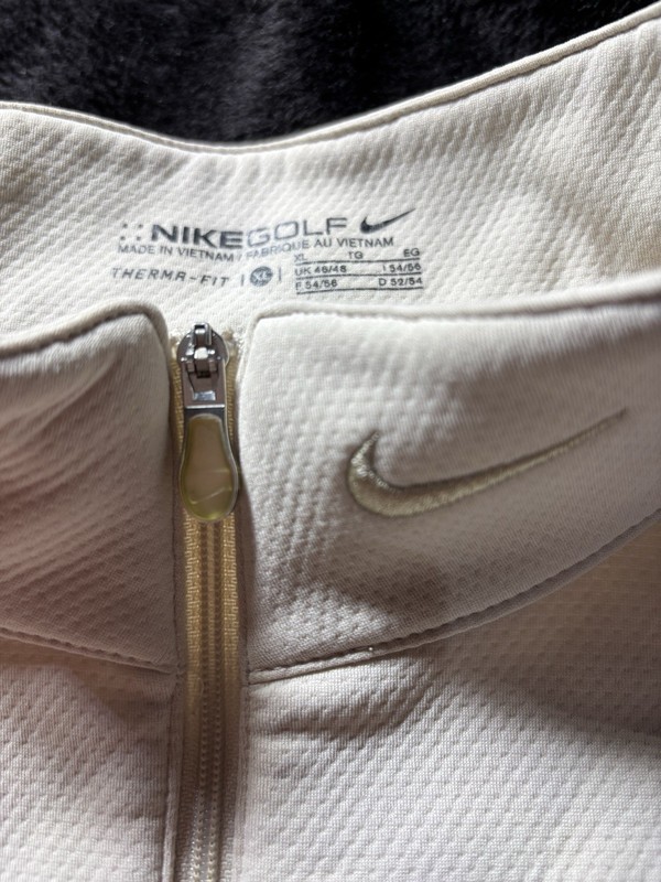 Nike Golf Thermafit 1/4-Zip Pullover XL Men's Beige Two Tone gallery