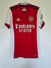 NWT Arsenal 2021-2022 Adidas Home Kit Mens Small Shirt Authentic Blank Back